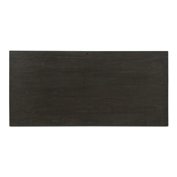 Moe's Home Sierra Bookshelf - Industrial Reclaimed Pine With Iron Frame, Adjustable Shelves & Stylish Storage Solution Black New Pine Frame With Reclaimed Pine Face Boards,Iron Frame Fr-1043-02-0