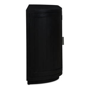 Moe's Home Nicola Rustic Sideboard With Curved Doors And Modern Design For Stylish Dining Spaces - 35" Height Black Reclaimed Pine,Plywood Fr-1044-02