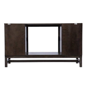 Safavieh Lannington Electric Fireplace Console With Birch Veneer Storage And Realistic Flame Effect FR1137256