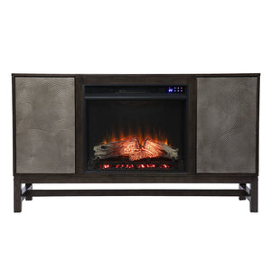 Safavieh Lannington Electric Fireplace Console With Birch Veneer Storage And Realistic Flame Effect FR1137256