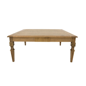 Zeugma Fr901 Dark Stained Oak Square Coffee Table - Solid Wood, Traditional Style, Durable & Stylish Design Dark Stained Oak Wood Solid Oak Wood Fr901 Raw Oak