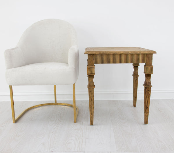 Zeugma Fr902 Dark Stained Oak Solid Wood Side Table - Durable, Stylish, No Assembly Required, Traditional Design Dark Stained Oak Wood Solid Oak Wood Fr902 Raw Oak