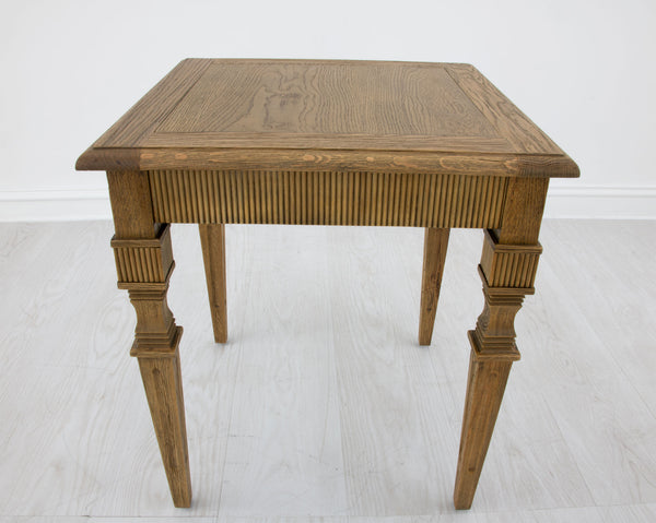 Zeugma Fr902 Dark Stained Oak Solid Wood Side Table - Durable, Stylish, No Assembly Required, Traditional Design Dark Stained Oak Wood Solid Oak Wood Fr902 Raw Oak