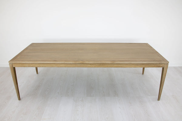 Zeugma Fr906 Natural Oak Dining Table - Luxurious Solid Wood Design For Elegant Dining Spaces, 98.5" Wide   Fr906 Natural