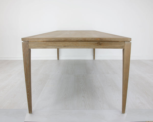 Zeugma Fr906 Natural Oak Dining Table - Luxurious Solid Wood Design For Elegant Dining Spaces, 98.5" Wide   Fr906 Natural