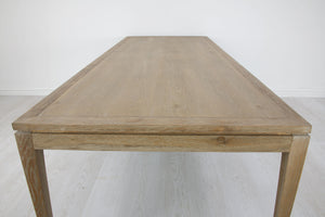 Zeugma Fr906 Natural Oak Dining Table - Luxurious Solid Wood Design For Elegant Dining Spaces, 98.5" Wide   Fr906 Natural