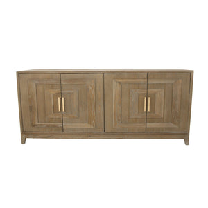 Zeugma Fr910 Natural Dark Oak Solid Wood Buffet With 4 Spacious Drawers, Durable Finish & Elegant Design Natural Dark Oak Wood Finish Solid Wood Fr910 Natural