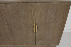 Zeugma Fr912 Natural Dark Oak Sideboard - Solid Wood, 4 Spacious Drawers, Durable Hand-finished Design Natural Dark Oak Wood Finish Solid Wood Fr912 Natural