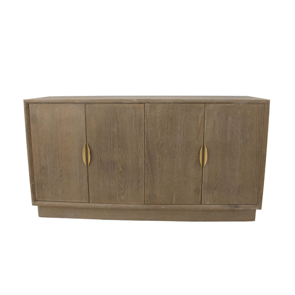 Zeugma Fr912 Natural Dark Oak Sideboard - Solid Wood, 4 Spacious Drawers, Durable Hand-finished Design Natural Dark Oak Wood Finish Solid Wood Fr912 Natural