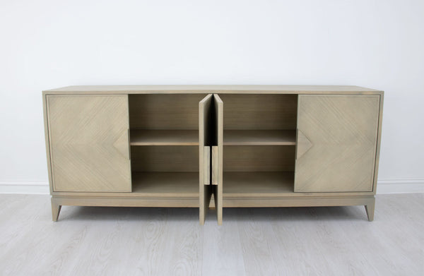 Zeugma Fr916 Tuscan 84” Buffet - Solid Wood With Spacious Drawers, Rich Oak Finish & Durable Design Soft Tuscan Oak Finish Solid Wood Fr916 Tuscan