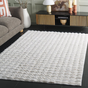 Safavieh Faux Runner Area Rug - Luxurious Plush Design, Slip-resistant & Washable For Elegant Living Spaces Ivory Polyester Frb100a-57