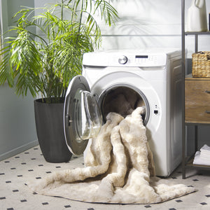 Safavieh Faux Runner Area Rug - Luxurious Plush Design, Slip-resistant & Washable For Elegant Living Spaces Beige Polyester Frb100b-57