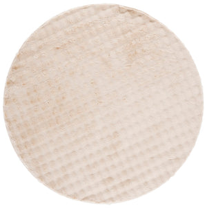 Safavieh Faux Rabbit Bubble Area Rug - Luxurious Ivory Design, Durable, Slip-resistant, Easy To Clean, Chic Decor Beige Polyester Frb100b-8