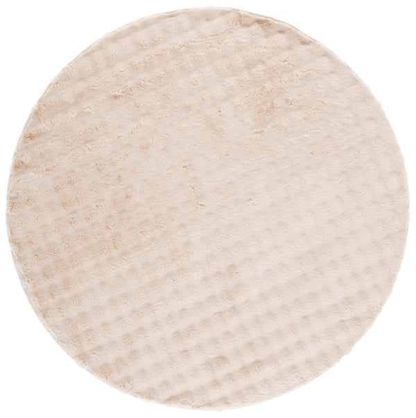 Safavieh Faux Rabbit Bubble Area Rug - Luxurious Ivory Design, Durable, Slip-resistant, Easy To Clean, Chic Decor Beige Polyester Frb100b-8