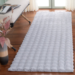 Safavieh Faux Rabbit Bubble Area Rug - Luxurious Ivory Design, Durable, Slip-resistant, Easy To Clean, Chic Decor Grey Polyester Frb100f-2