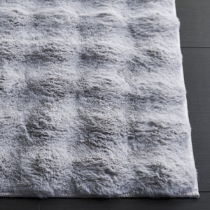 Safavieh Faux Runner Area Rug - Luxurious Plush Design, Slip-resistant & Washable For Elegant Living Spaces Grey Polyester Frb100f-57