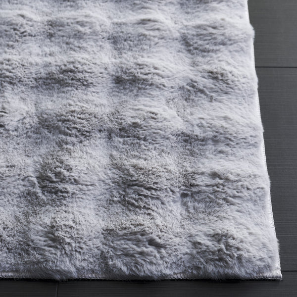 Safavieh Faux Runner Area Rug - Luxurious Plush Design, Slip-resistant & Washable For Elegant Living Spaces Grey Polyester Frb100f-57