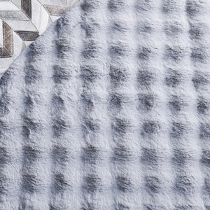 Safavieh Faux Runner Area Rug - Luxurious Plush Design, Slip-resistant & Washable For Elegant Living Spaces Grey Polyester Frb100f-57