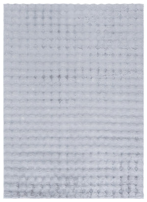 Safavieh Faux Rabbit Bubble Area Rug - Luxurious Ivory Design, Durable, Slip-resistant, Easy To Clean, Chic Decor Grey Polyester Frb100f-2