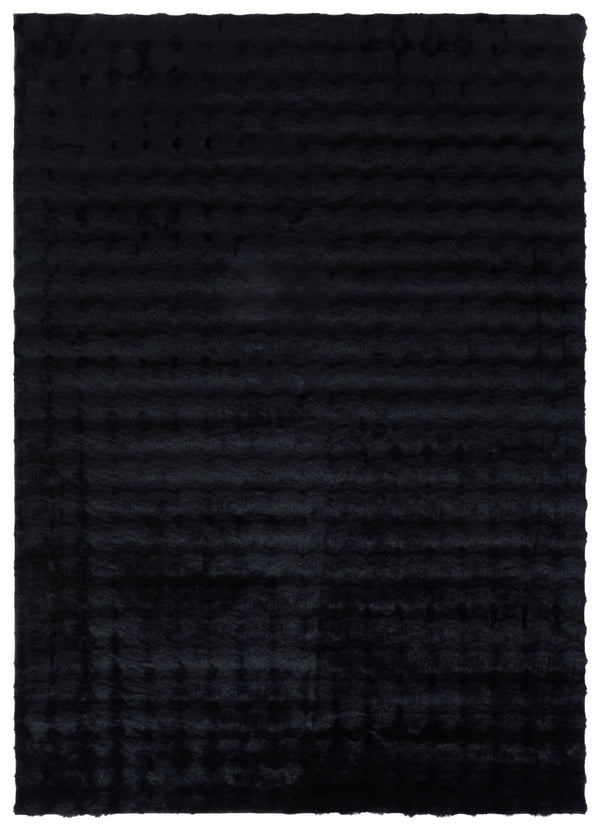 Safavieh Faux Runner Area Rug - Luxurious Plush Design, Slip-resistant & Washable For Elegant Living Spaces Black Polyester Frb100z-57