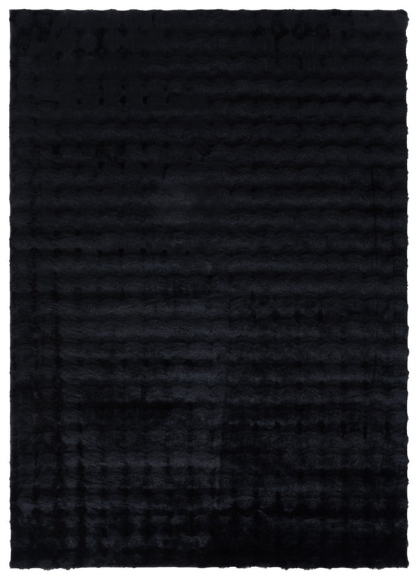 Safavieh Faux Rabbit Bubble Area Rug - Luxurious Ivory Design, Durable, Slip-resistant, Easy To Clean, Chic Decor Black Polyester Frb100z-2