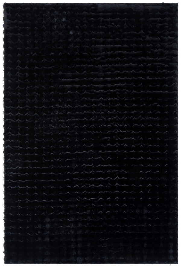 Safavieh Faux Runner Area Rug - Luxurious Plush Design, Slip-resistant & Washable For Elegant Living Spaces Black Polyester Frb100z-6