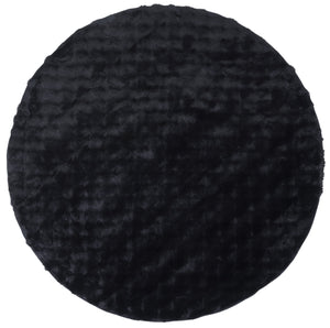 Safavieh Faux Runner Area Rug - Luxurious Plush Design, Slip-resistant & Washable For Elegant Living Spaces Black Polyester Frb100z-6r