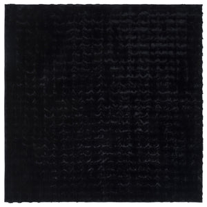 Safavieh Faux Runner Area Rug - Luxurious Plush Design, Slip-resistant & Washable For Elegant Living Spaces Black Polyester Frb100z-6sq