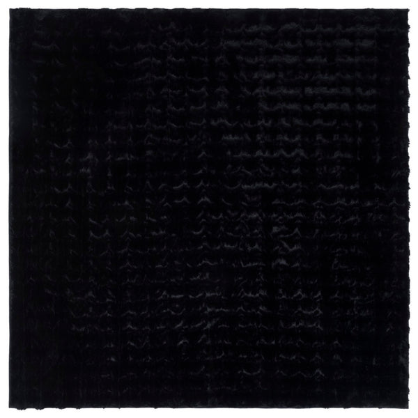 Safavieh Faux Rabbit Bubble Area Rug - Luxurious Ivory Design, Durable, Slip-resistant, Easy To Clean, Chic Decor Black Polyester Frb100z-2