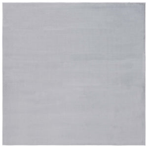 Safavieh Faux Rabbit Fur 100 Power Loomed Solid & Tonal Rug Silver FRF100G-6SQ