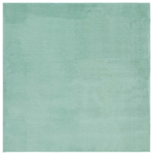 Safavieh Faux Rabbit Fur 100 Power Loomed Solid & Tonal Rug Sage FRF100W-6SQ