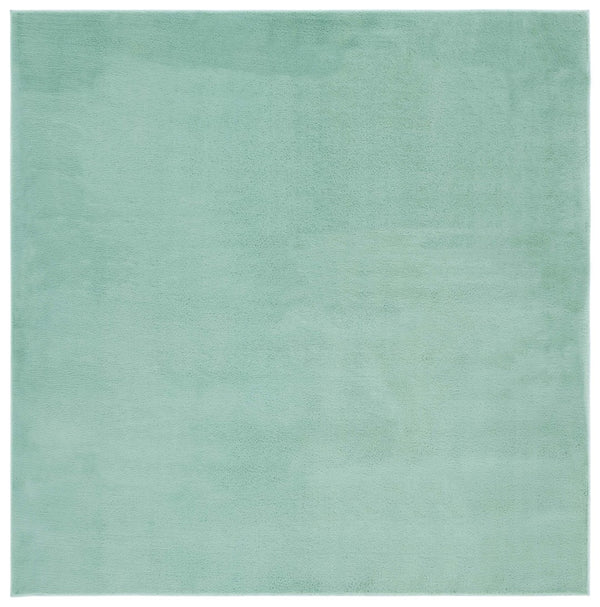 Safavieh Faux Rabbit Fur 100 Power Loomed Solid & Tonal Rug Sage FRF100W-6SQ