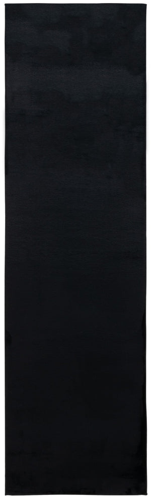 Safavieh Faux Rabbit Fur Area Rug - Elegant & Durable Design For High-traffic Spaces, Easy To Clean, Non-slip Black Polyester Frf100z-212