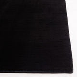 Safavieh Faux Rabbit Fur 100 Power Loomed Polyester Solid & Tonal Rug Black FRF100Z-8