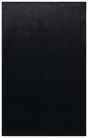 Safavieh Faux Rabbit Fur 100 Power Loomed Solid & Tonal Rug Black FRF100Z-6R