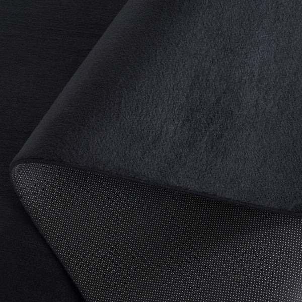 Safavieh Faux Rabbit Fur Area Rug - Elegant & Durable Design For High-traffic Spaces, Easy To Clean, Non-slip Black Polyester Frf100z-212