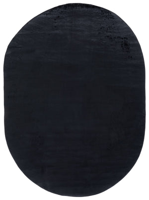 Safavieh Faux Rabbit Fur Area Rug - Elegant & Durable Design For High-traffic Spaces, Easy To Clean, Non-slip Black Polyester Frf100z-212