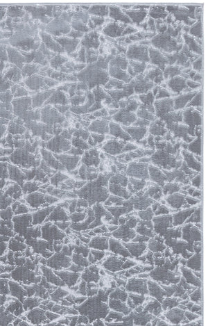 Safavieh Faux Plush Metallic Silver Grey Area Rug With Faux Rabbit Texture, Low-Profile 5/8" Pile Comfort 3'-0" x 5'-0" FRF300F-3