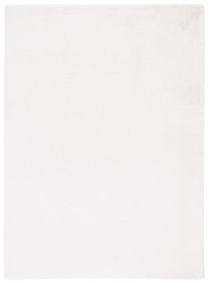 Safavieh Faux Rabbit Fur 500 Power Loomed Solid & Tonal Rug Off White FRF500A-8SQ