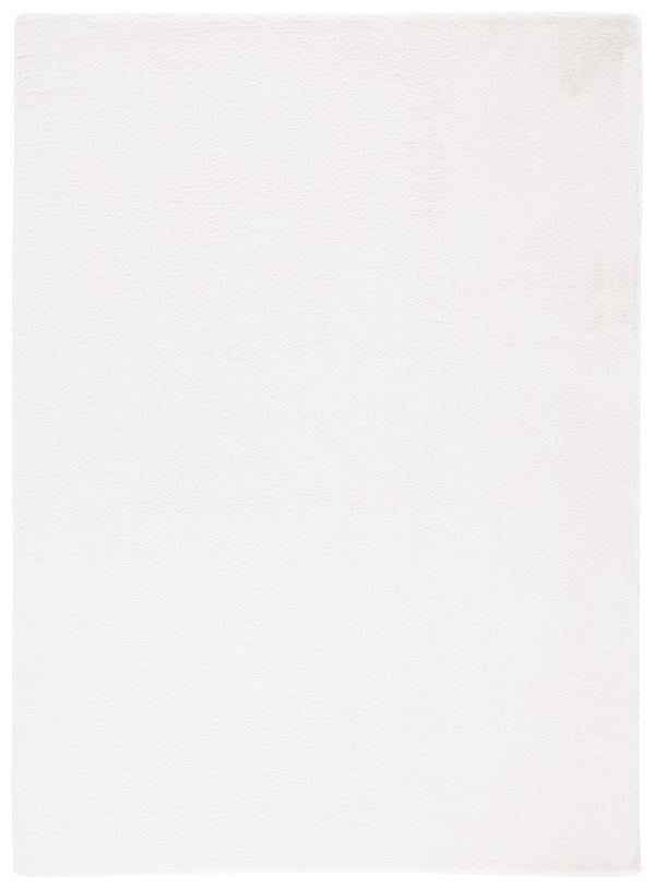 Safavieh Faux Rabbit Fur 500 Power Loomed Solid & Tonal Rug Off White FRF500A-8SQ