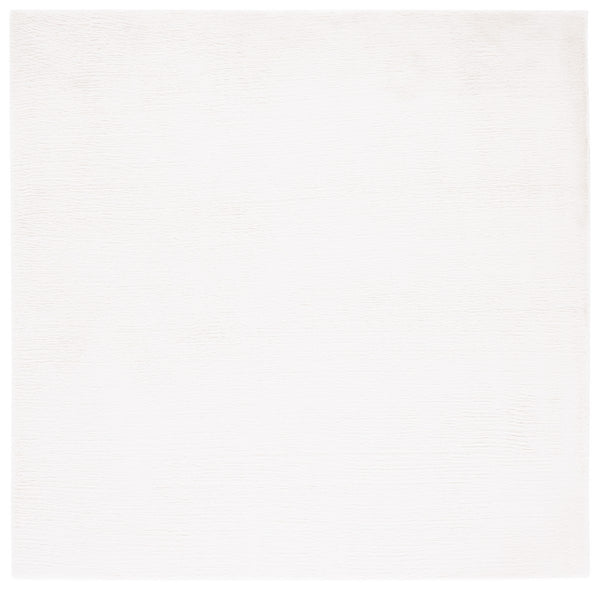 Safavieh Faux Rabbit Fur 500 Power Loomed Solid & Tonal Rug Off White FRF500A-8SQ