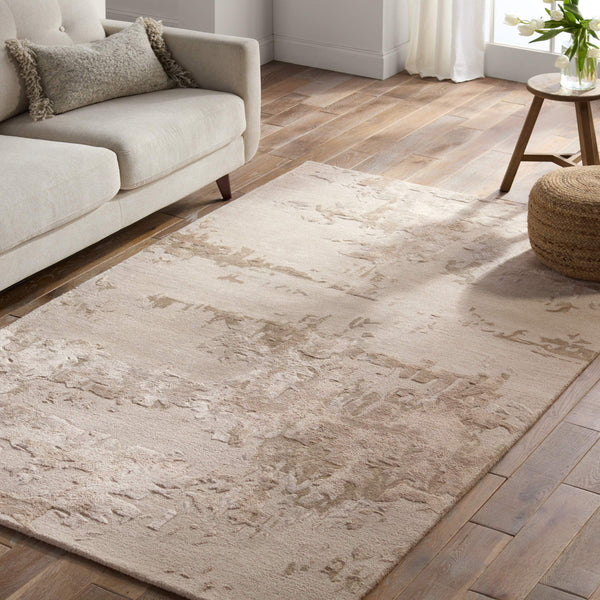 Jaipur Living Jaipur Living Astris Hand-tufted Wool Viscose Abstract Accent Rug for Modern Interiors Light Gray RSW104705