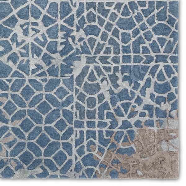 Jaipur Living Fragment Sahaj FRG11 Handmade Hand Tufted Indoor Rug Blue 9' x 12'