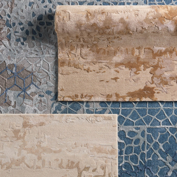 Jaipur Living Fragment Sahaj FRG11 Handmade Hand Tufted Indoor Rug Blue 9' x 12'