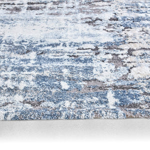 Jaipur Living Vibe by Jaipur Living Benton Abstract Semi Shag Indoor Rug with Carved Pile Texture Blue RUG148387
