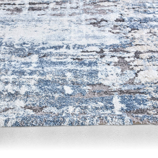 Jaipur Living Vibe by Jaipur Living Benton Abstract Semi Shag Indoor Rug with Carved Pile Texture Blue RUG148387
