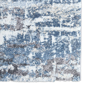 Jaipur Living Vibe by Jaipur Living Benton Abstract Semi Shag Indoor Rug with Carved Pile Texture Blue RUG148387