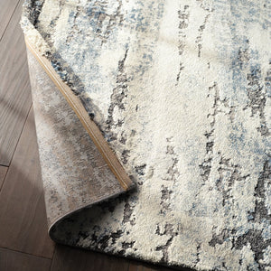 Jaipur Living Ferris Benton Frr01 Powerloomed Machinemade 70% Polypropylene 30% Polyester Shag Abstract Indoor Rug Blue, Cream 70% Polypropylene 30% Polyester Rug159364