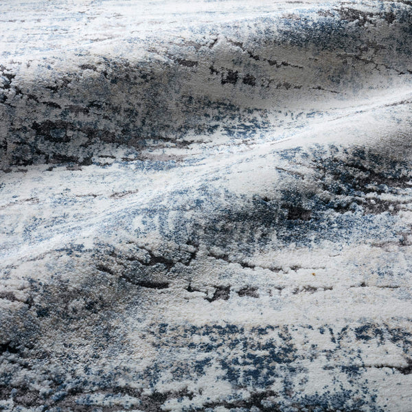 Jaipur Living Vibe by Jaipur Living Benton Abstract Semi Shag Indoor Rug with Carved Pile Texture Blue RUG148387