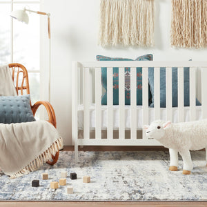 Jaipur Living Ferris Benton Frr01 Powerloomed Machinemade 70% Polypropylene 30% Polyester Shag Abstract Indoor Rug Blue, Cream 70% Polypropylene 30% Polyester Rug159364